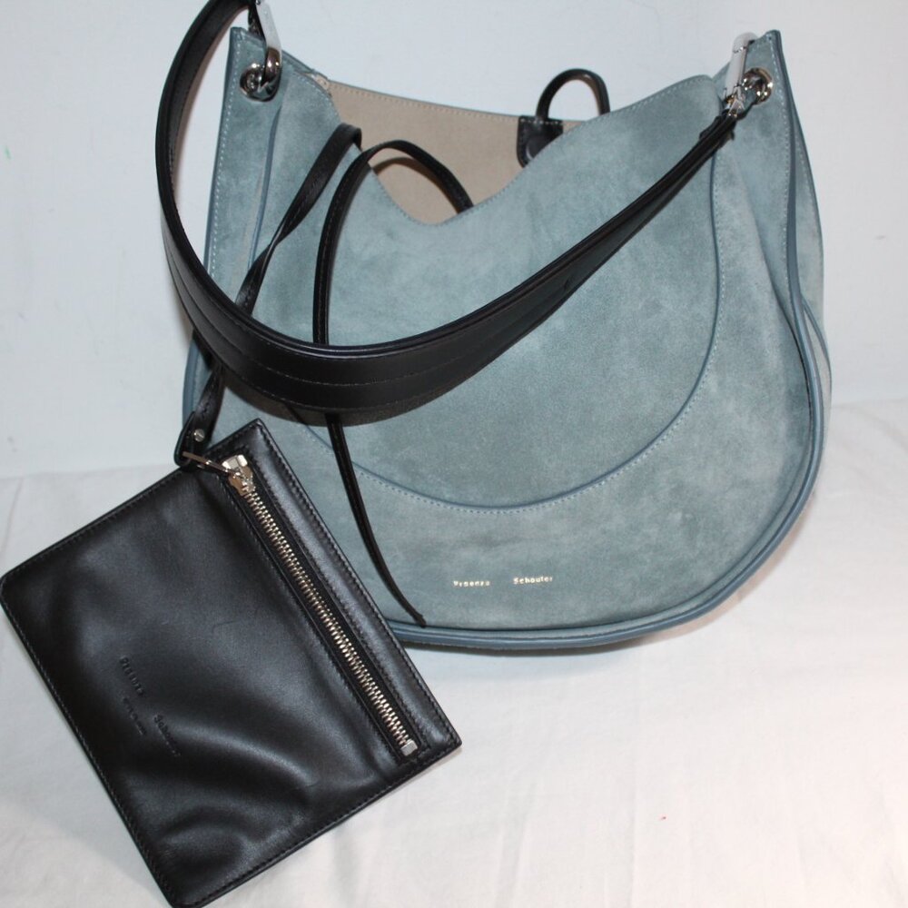 NEW Proenza Schouler Suede Leather Shoulder Bag with Pouch